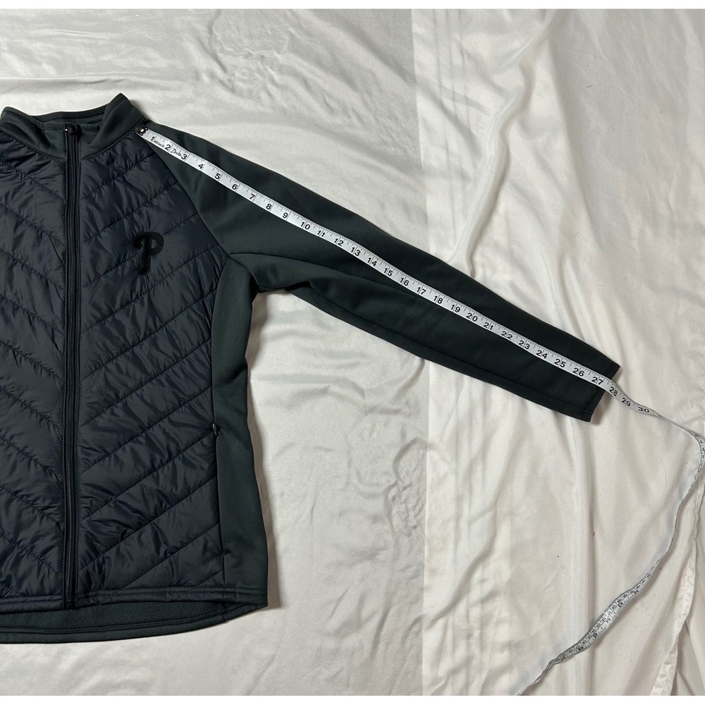 Antigua Philadelphia Phillies MLB Hybrid Quilted Full Zip Jacket Gray Womens S - Picture 10 of 15